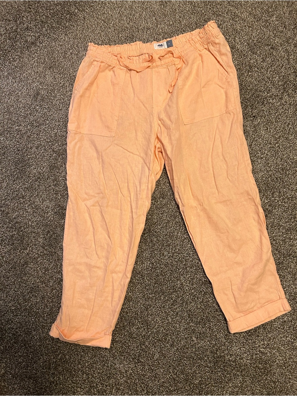 Old Navy Peach Elastic-Waist Casual Pants